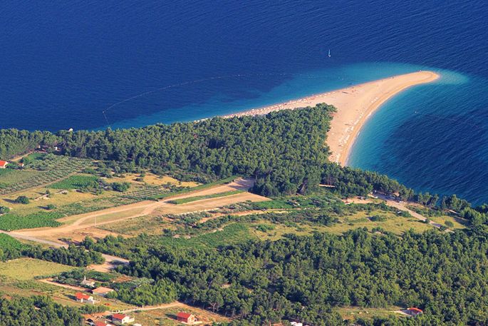 Beach Zlatni Rat Bol Island Brac Croatia