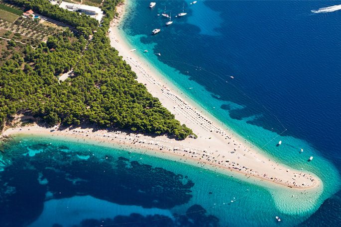 Beach Zlatni Rat Bol Island Brac Croatia