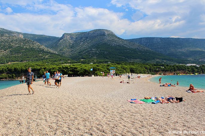 Beach Zlatni Rat Bol Island Brac Croatia
